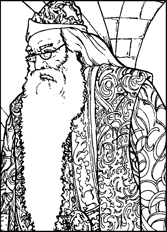 coloriage albus dumbledore